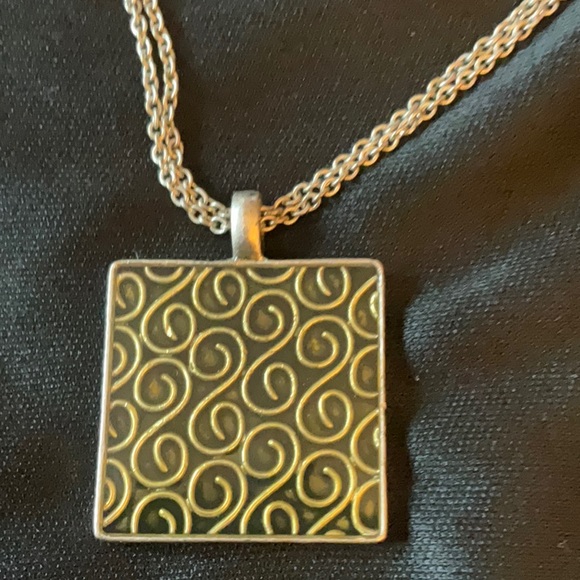 Baked Beads, Silvertone Necklace, Beautiful 🔥❤️🔥♥️🔥💙🔥💕🔥💚 - Picture 6 of 7